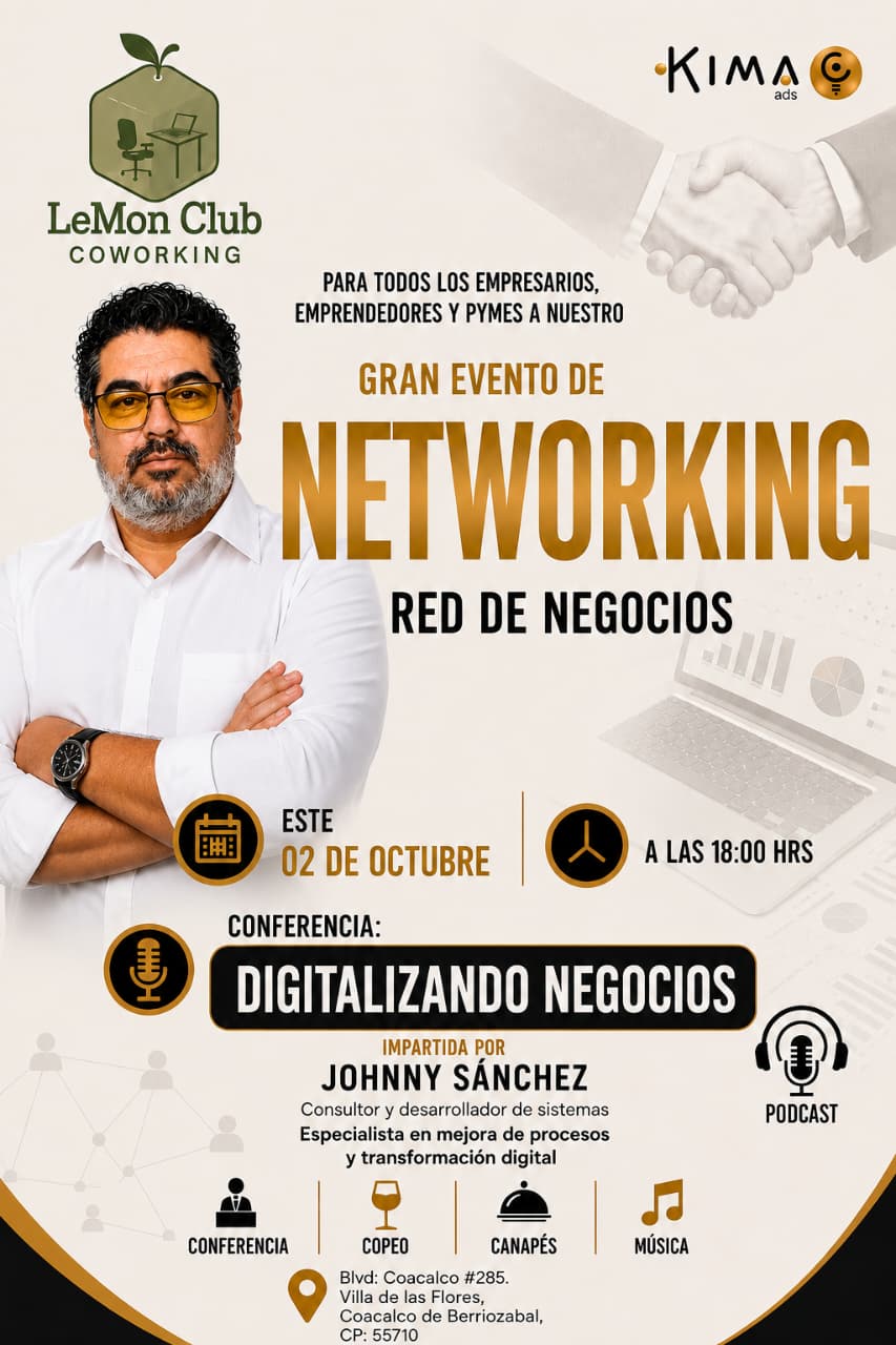 Flyer: Networking, Digitalizando negocios